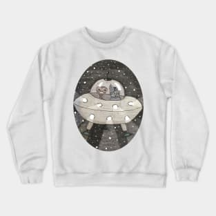 Cat lost in Space Crewneck Sweatshirt